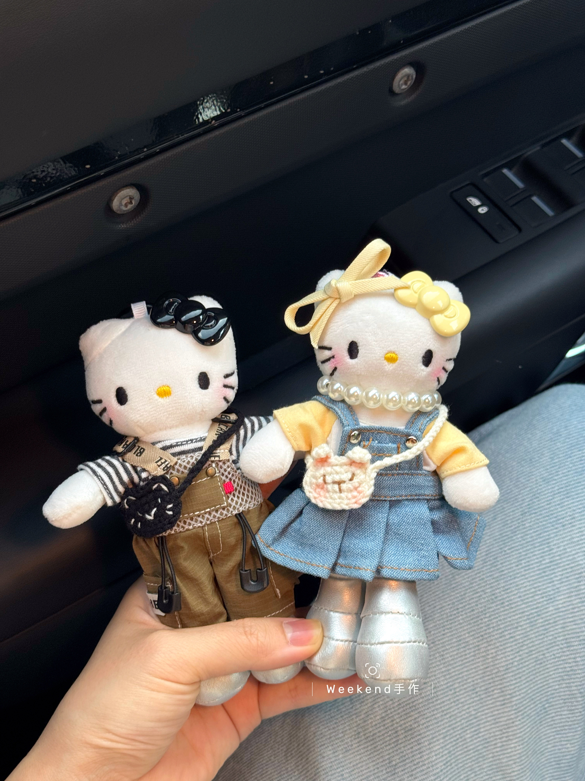 长腿背带裤hellokitty包包挂件可爱毛绒公仔送闺蜜礼物少女心玩偶