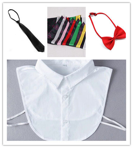 学士服领结领带大学生硕博士毕业典礼红黑领花学位服蝴蝶结假领子