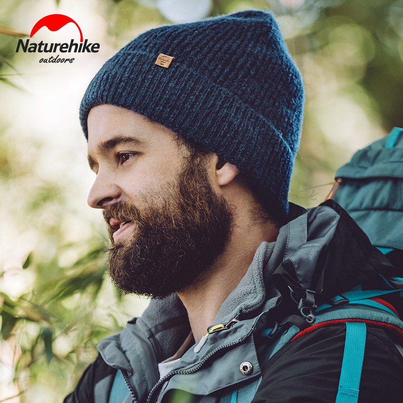 挪客户外运动针织帽子男士冬季加厚保暖滑雪帽女休闲跑步毛线帽潮