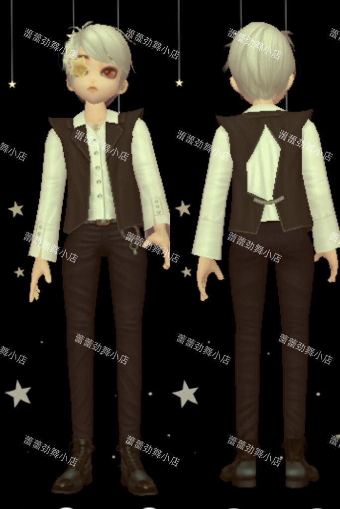 au劲舞团帅气热卖黑色西装yy白发衣服裤子男套装7天拍1 月2 永久6