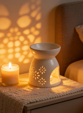 陶瓷香薰精油炉小号蜡烛香薰灯室内家用香薰卧室防干烧精油灯批发