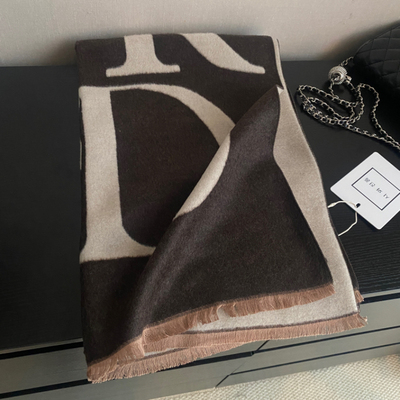 欧美百搭羊毛款羊绒围巾披肩两用