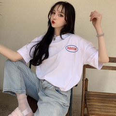 Girls' feeling of Hong Kong style short sleeve T-shirt for women in early spring