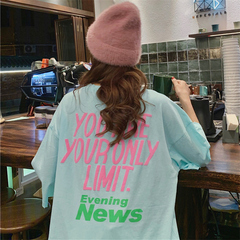 Real shot cotton South Korea East Gate short sleeve t-shirt female summer new fashion student BF loose large size ins top fashion