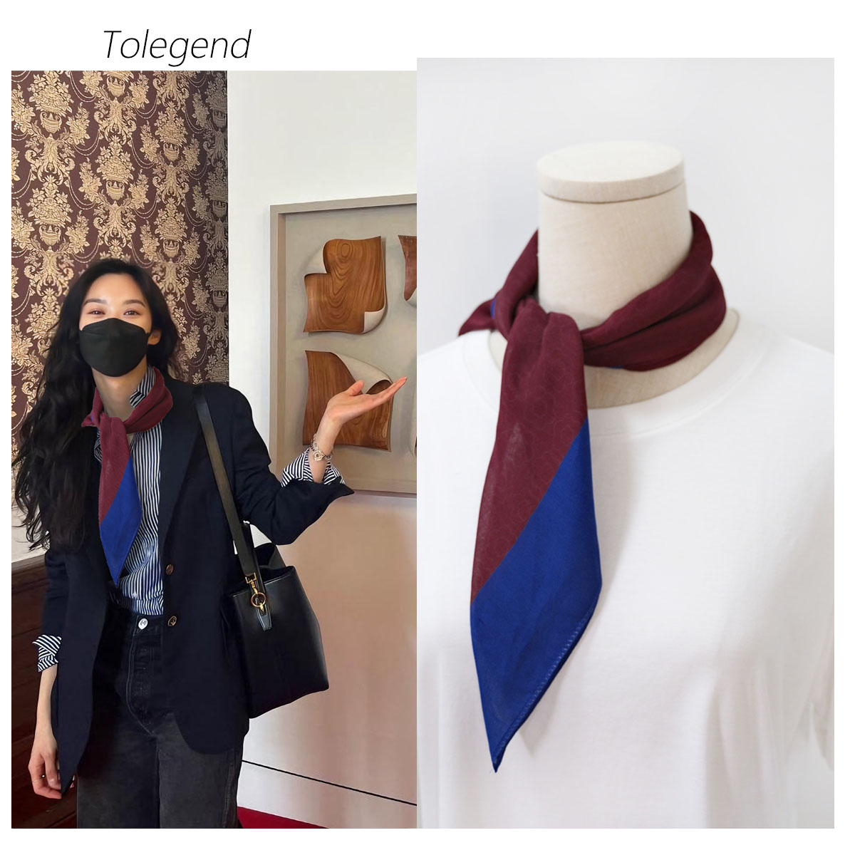 小众设计款高级感法式复古围巾