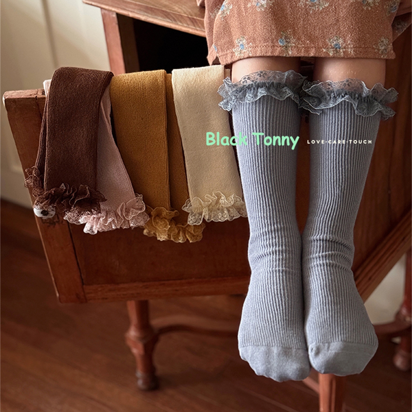 小黑托昵学院风中筒袜堆堆袜均码