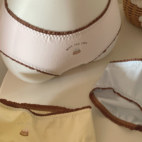 “薄荷生巧”甜心少女纯棉简约舒适基础纯棉低腰三角内裤学生平价