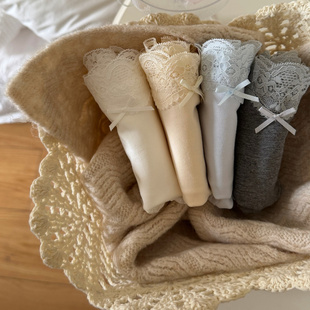 舒适感~法式蕾丝纯色秋冬简约弹力纯棉裆中三角内裤女士2025中腰