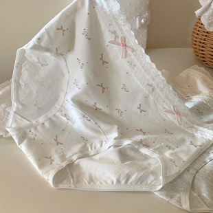 学生平价 可爱少女纯棉印花简约舒适基础低腰三角内裤 甜心兔兔