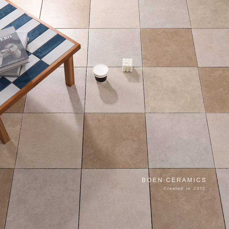 曲边棋盘莱姆石瓷砖仿古别墅地砖