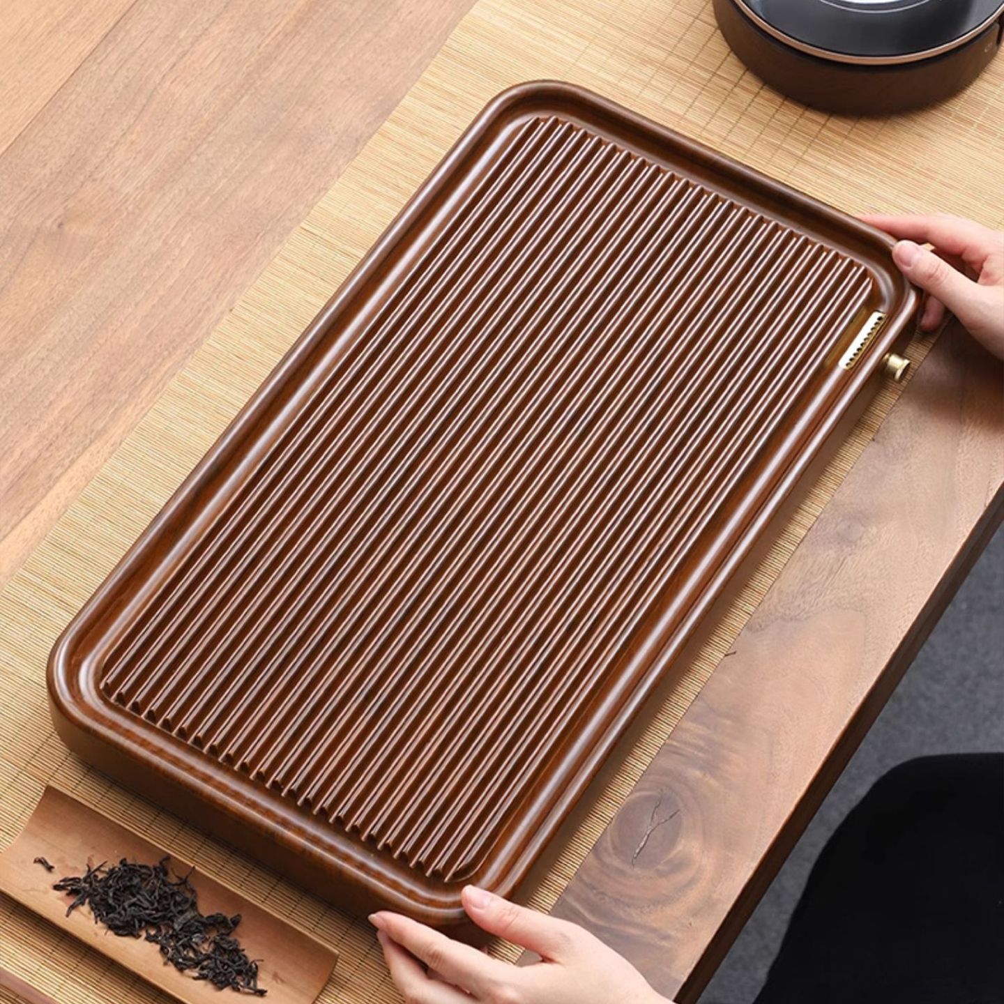 【全木大茶盘】加厚耐用