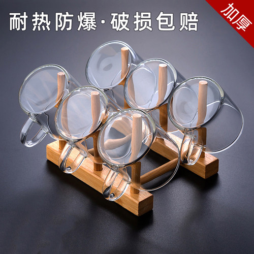 玻璃小茶杯家用功夫套装透明水杯