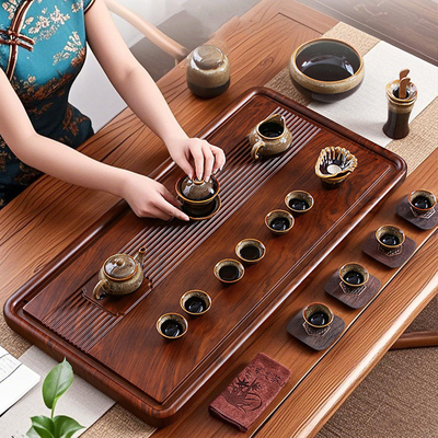 捷安玺茶盘2025新款家用电木茶台茶托 托盘茶具办公室高端实木干