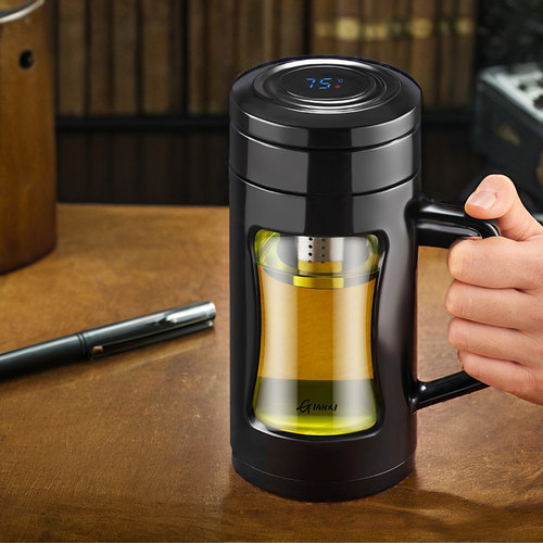 捷安玺玻璃水杯大容量把手泡茶杯