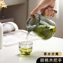 茶壶玻璃泡茶家用高颜值水果花茶壶茶水分离小神器一人喝过滤水壶