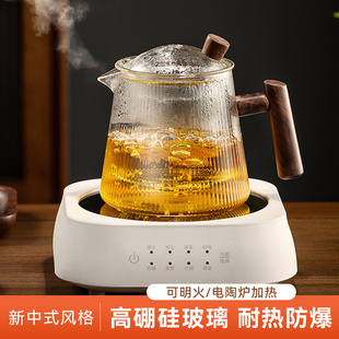 捷安玺茶壶电陶炉煮茶壶家用玻璃烧水壶茶水分离泡茶专用茶具套装
