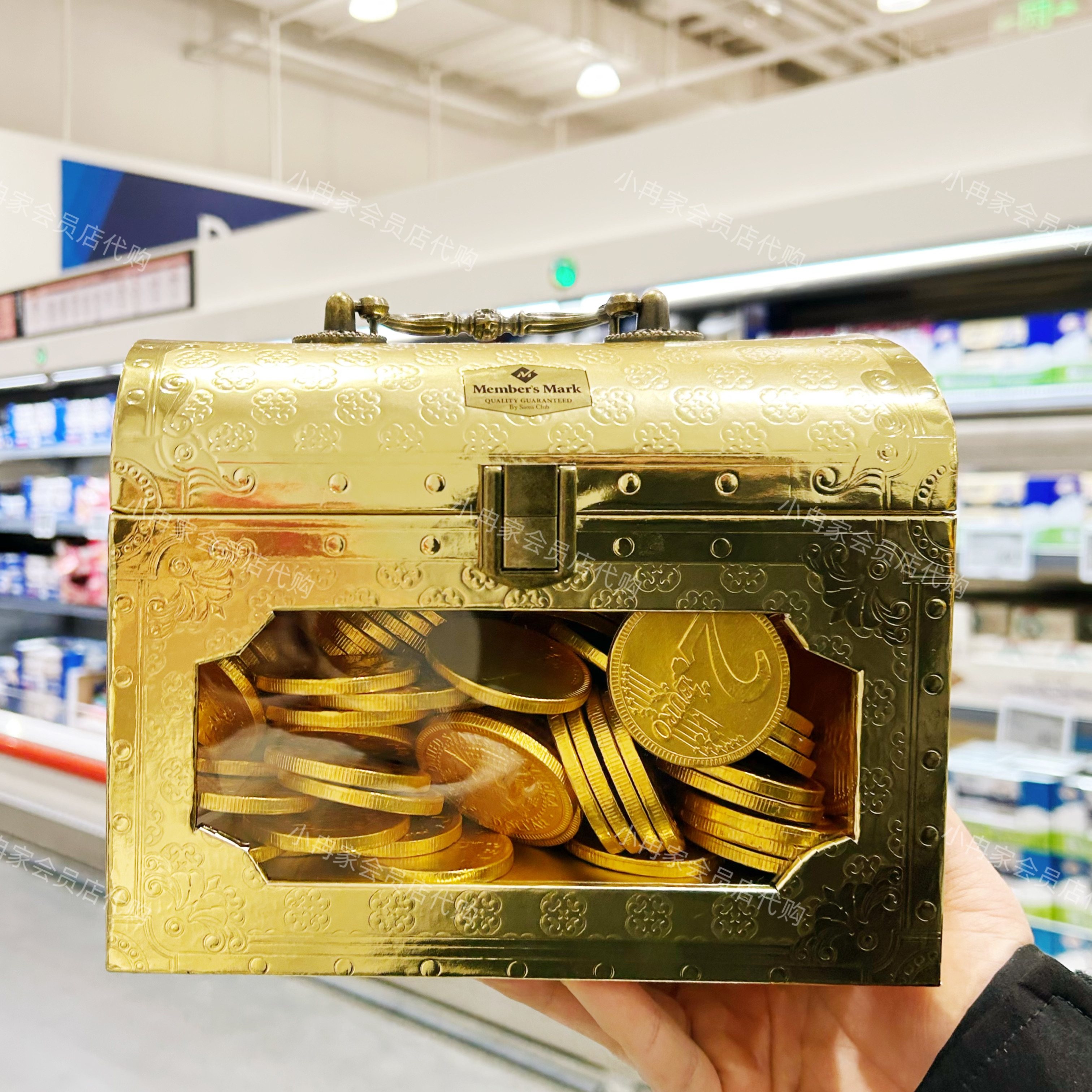 山姆代购正品 Member's Mark 金币形牛奶巧克力 儿童过节休闲零食