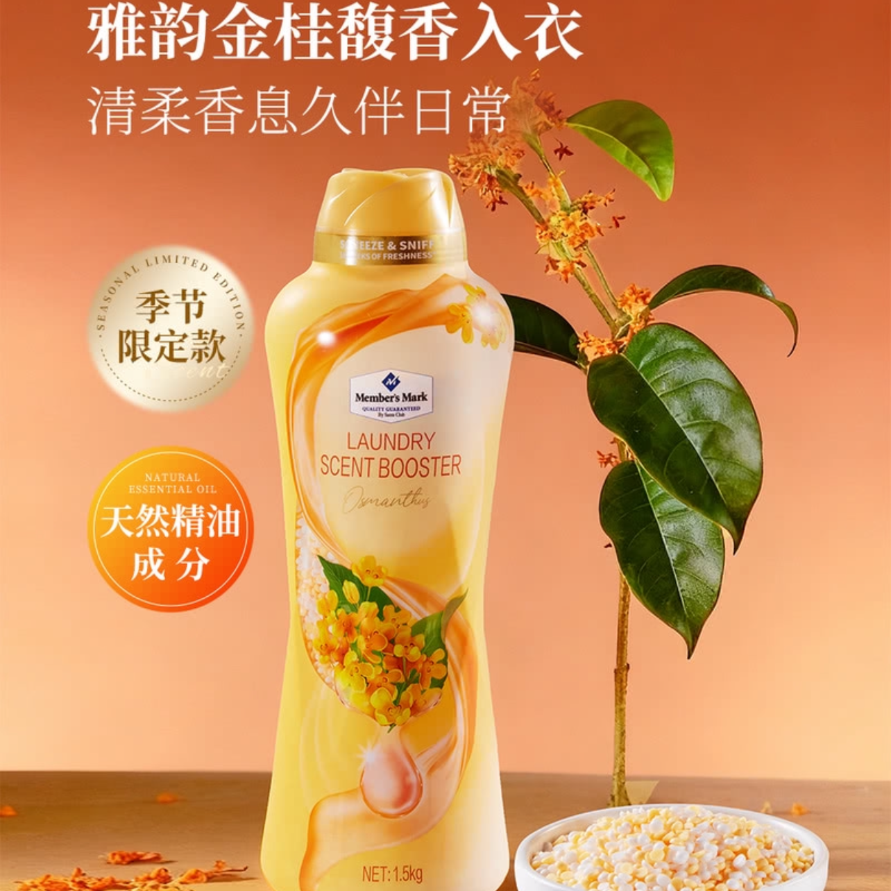 山姆正品代购 Member's Mark 衣物留香珠金秋桂露