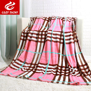 秋冬季双人法兰绒毛毯床单抗静电加厚加密珊瑚绒空调毯