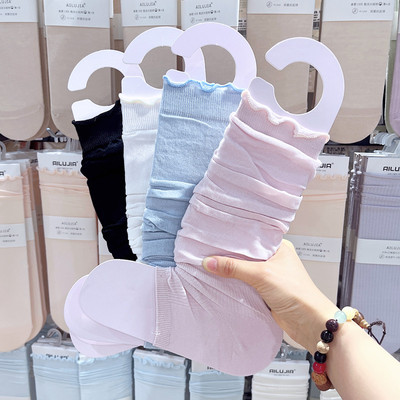 芭蕾风木耳边踩脚袜套夏季袜子女