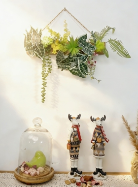 墙上仿真绿植花器创意壁挂植物遮丑吊挂件衣柜背景墙面过道装饰