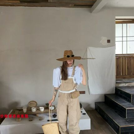 欧洲站2026夏款欧货韩货时尚潮牌休闲洋气卡其色百搭吊带小背心