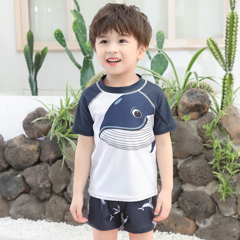 儿童泳衣男童夏小中大童防晒速干分体泳衣裤宝宝2025新款游泳套装