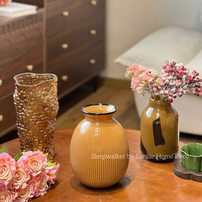 大地｜出口玻璃花瓶透明龟背竹吊钟水培器皿专用大肚