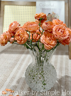 PineappleVase外贸透明玻璃花瓶菠萝造型玫瑰芍药郁金香百搭花器