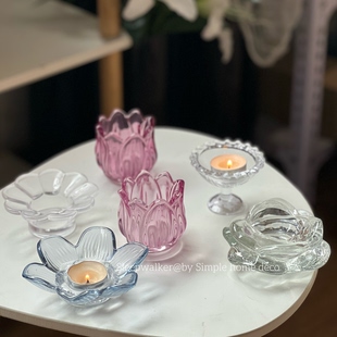 花花烛台｜喷色花朵白菜造型烛台 烛光晚餐婚礼节日氛围感摆件