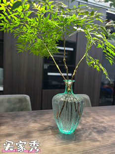 侘寂风RecycledGreen小众雪柳吊钟马醉木色料自然气泡绿色花瓶
