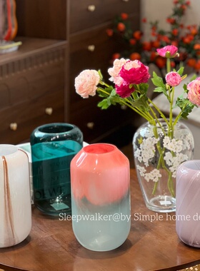 繁花｜简约现代创意玻璃花瓶插花卧室客厅电视柜玄关餐桌装饰品