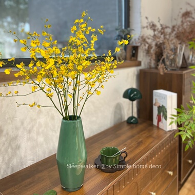 绿钻｜北欧风简约绿色玻璃花瓶电视柜书房客厅样板房装饰摆件