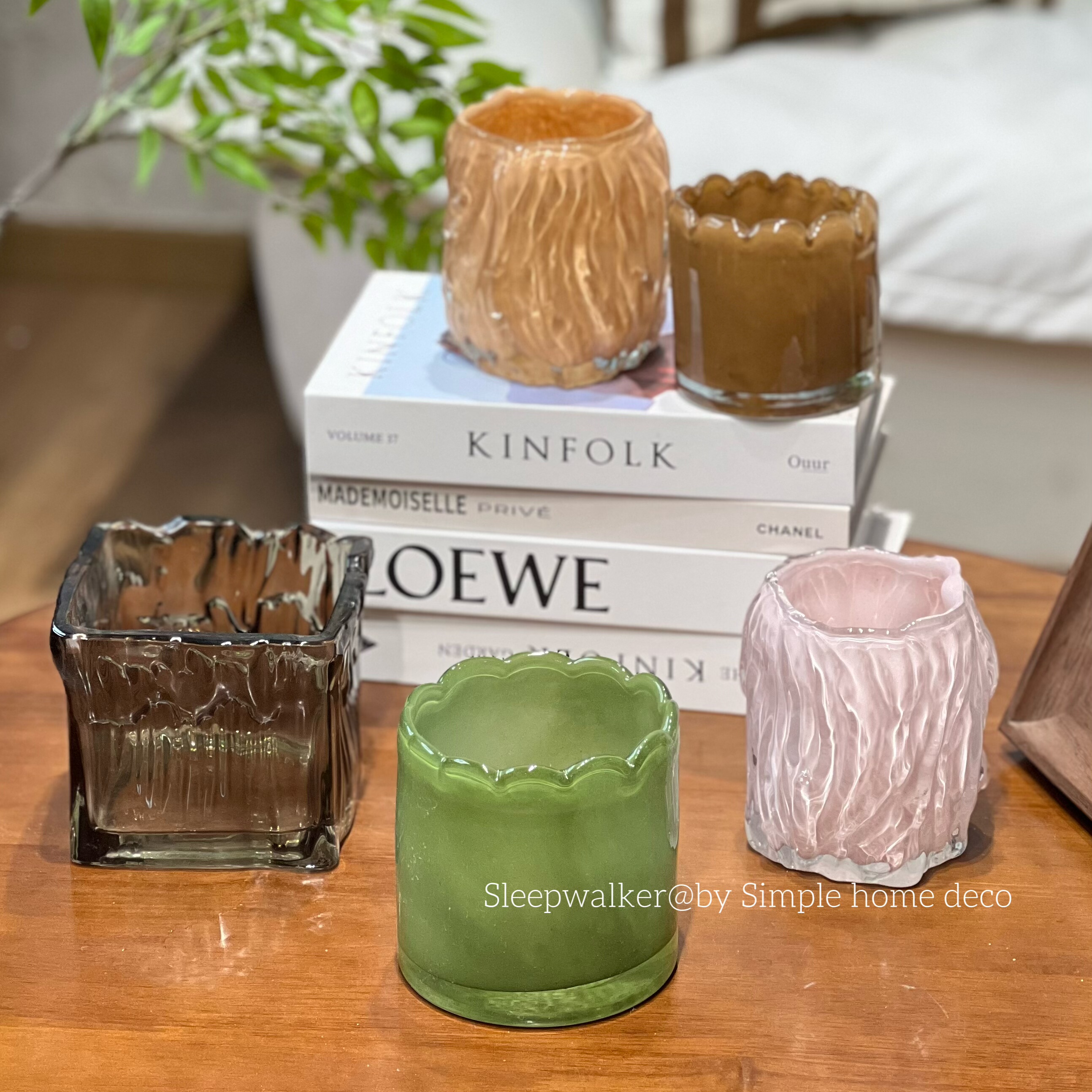 青春方盒｜多巴胺彩色厚重玻璃烛台 桌面收纳桶 笔筒 小花瓶装饰