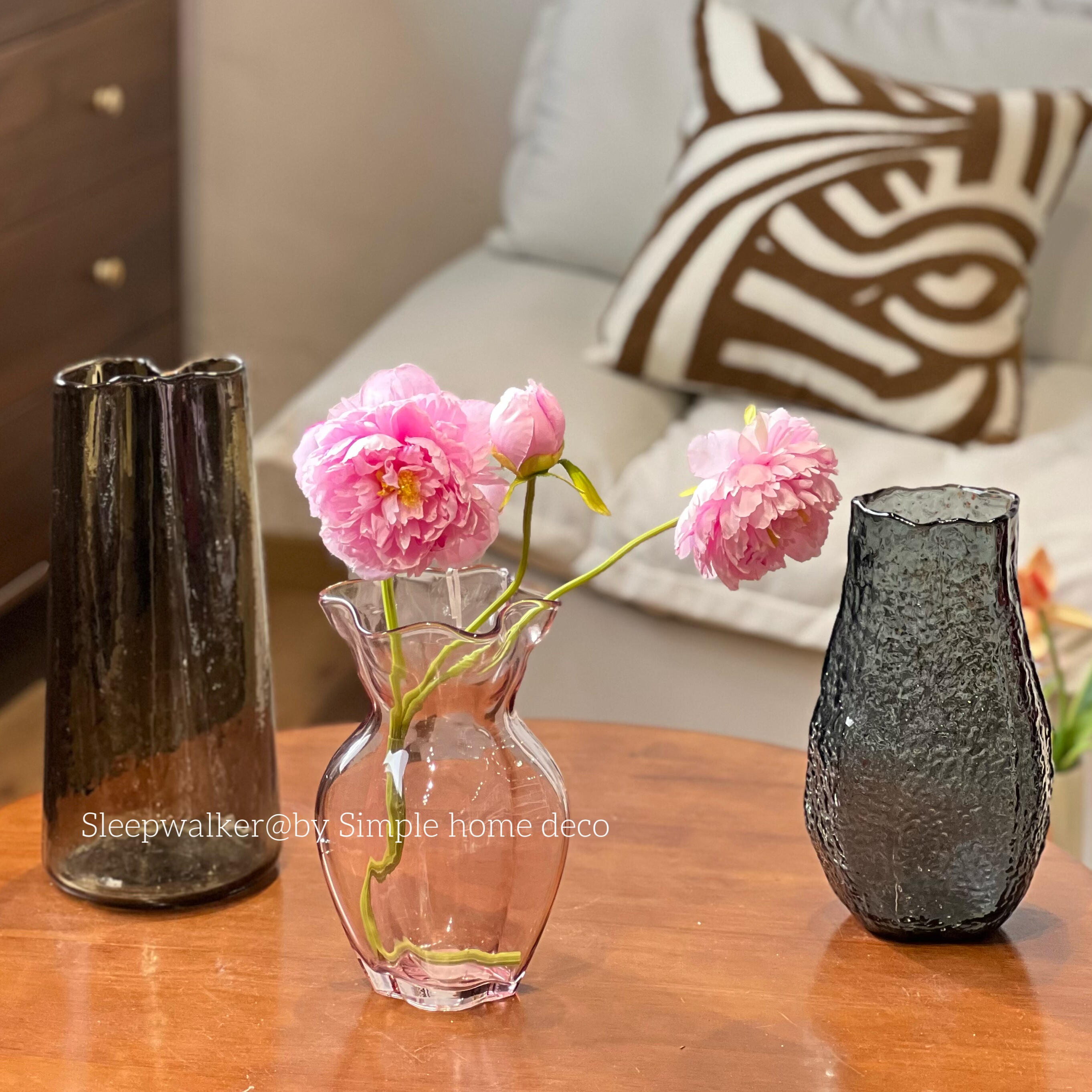 摇风｜北欧创意不规则玻璃花瓶设计师客厅鲜花插花摆设装饰