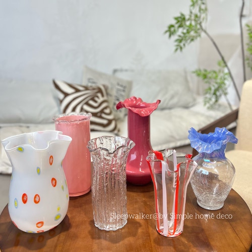 小梨花边｜中古芬顿奶油风 花边花瓶 折纸裙边客厅插花装饰摆件