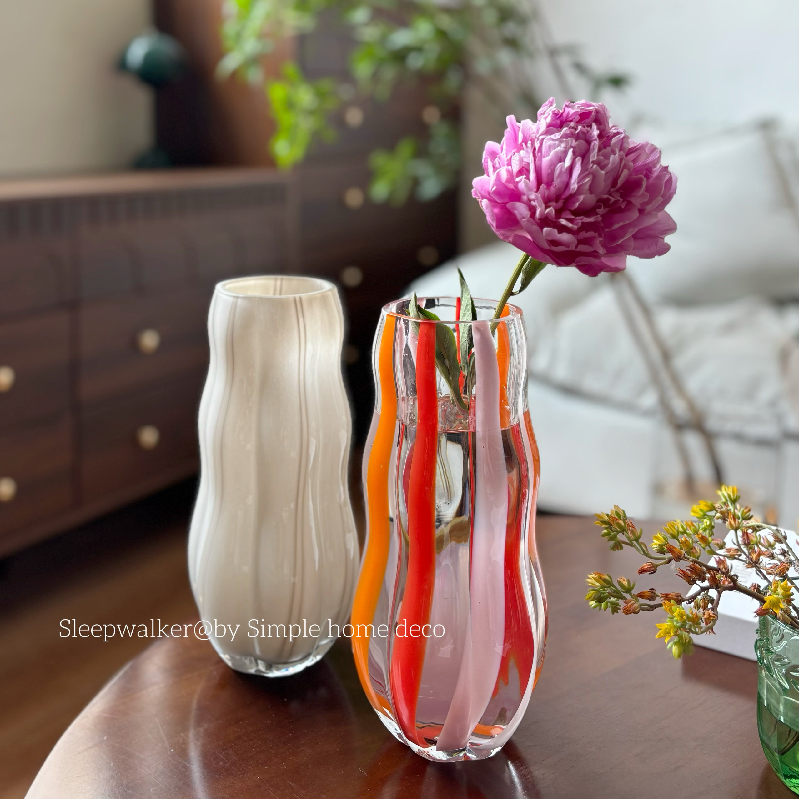 好事花生｜口7高25.5 北欧风简约高级感花瓶摆件客厅插花装饰品