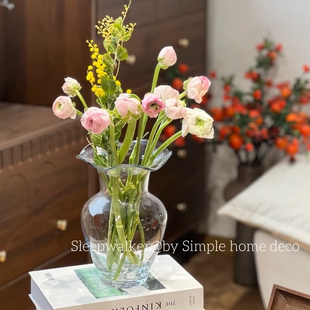 荷边瓶｜法式 客厅餐桌玫瑰插花摆件 复古荷叶边花瓶