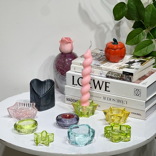 星罗棋布｜高颜值玻璃烛台蜡烛杯烛台摆件家居装饰品