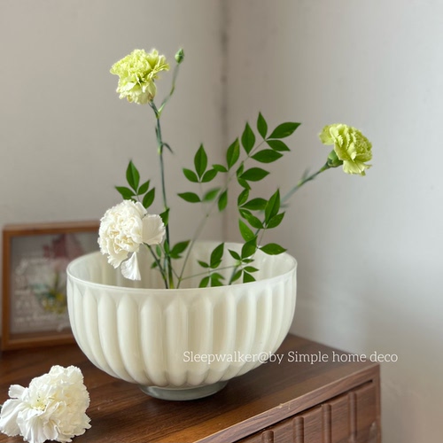 拾香31｜大口径玻璃花瓶 茶桌苔藓球托盘花瓶 桌面玄关摆件装饰