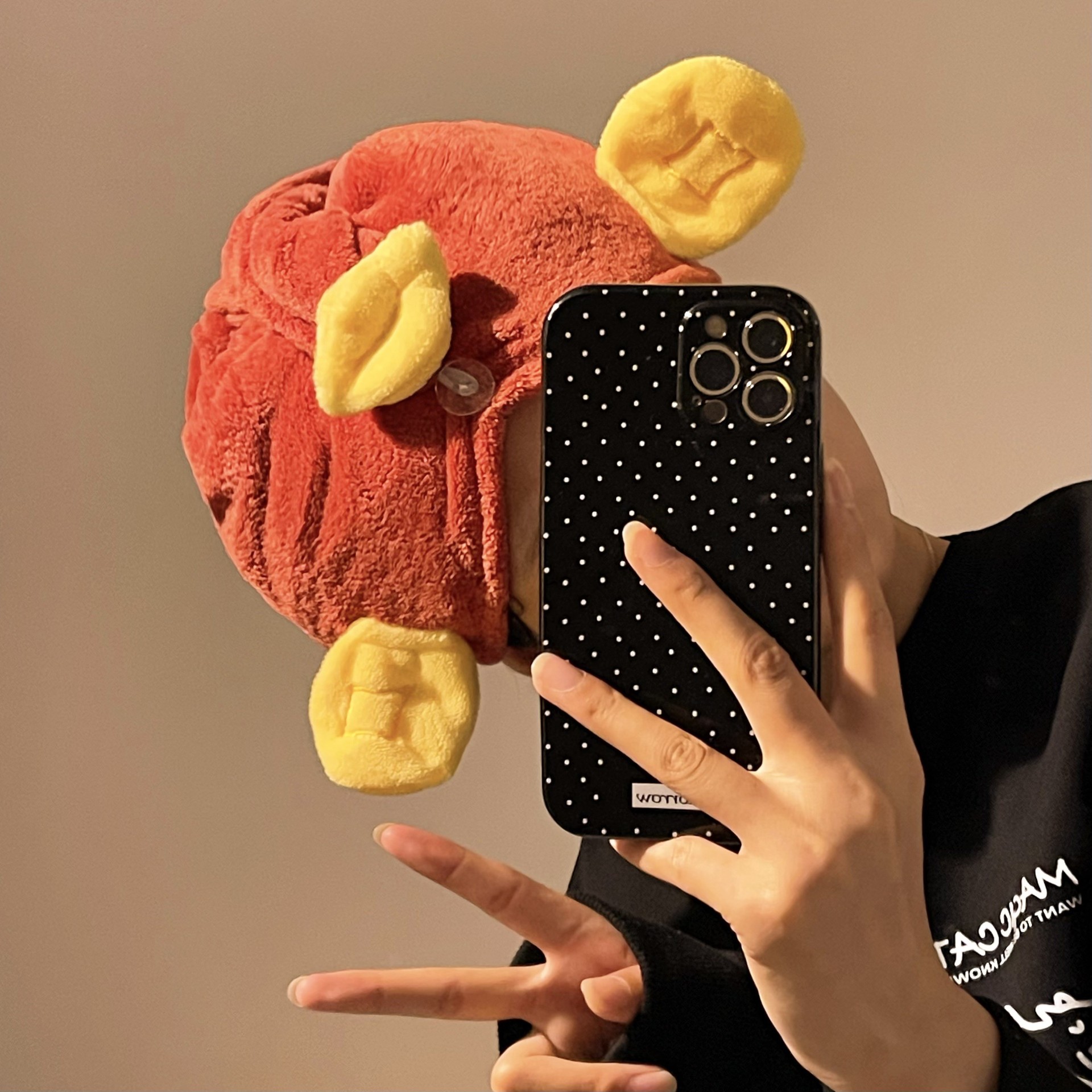 可爱财神干发帽女家用超强吸水速干包头发毛巾帽洗头发干发巾