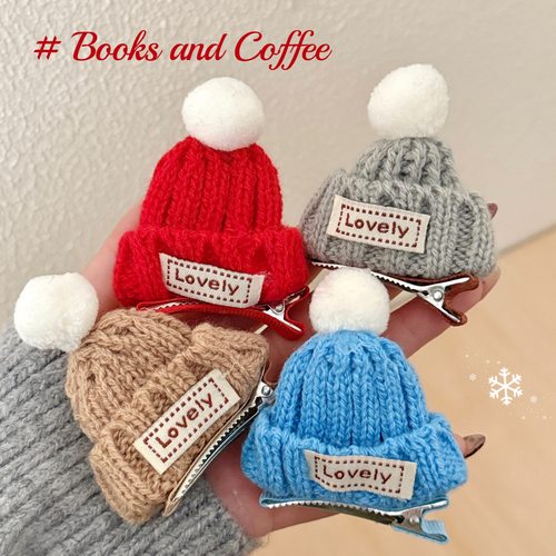 创意毛线针织帽发夹少女心百搭甜美碎发夹装饰刘海夹前额边夹发饰