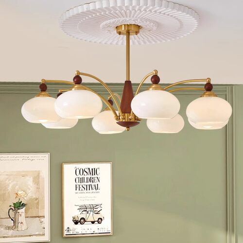 氛围灯客厅柿子吊灯中古护眼吊灯