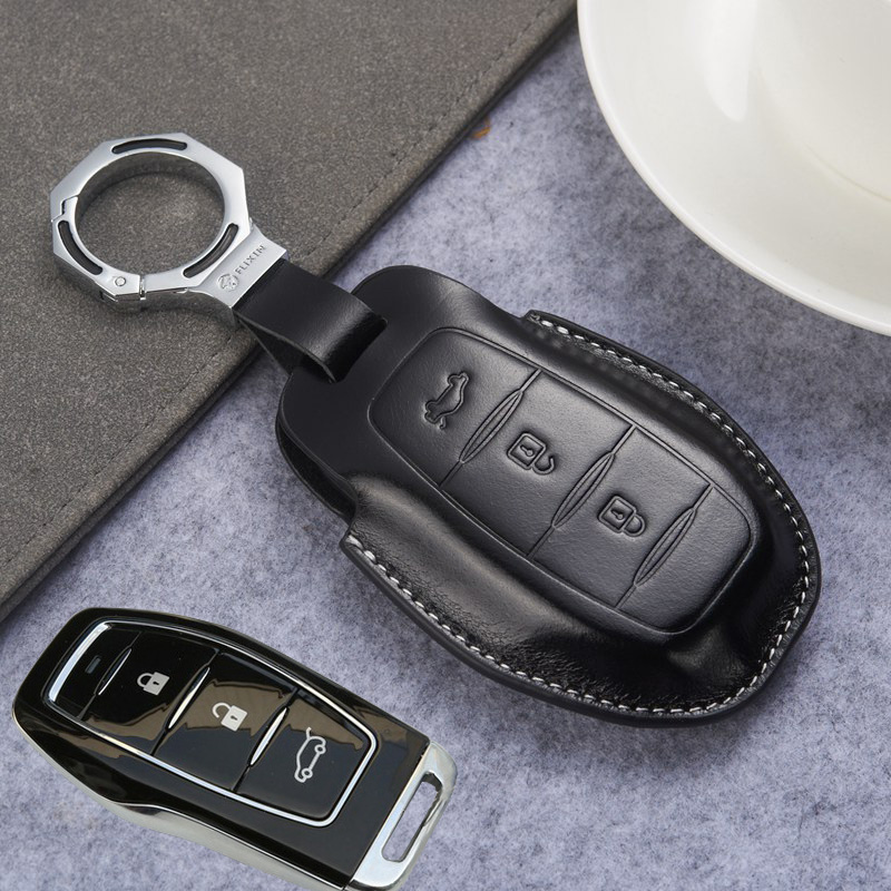 适用钥匙真皮头层牛皮钥匙套