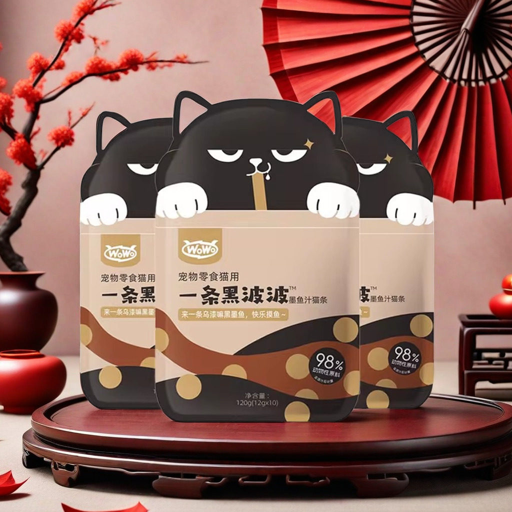 WoWo喔喔一条波波猫条12g*30条猫零食成幼猫鱼油羊肉羊乳无诱营养