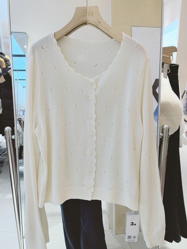 3NUX2026春新款韩版简约百搭显瘦高品质休闲针织开衫圆领毛衣外套