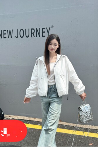 3NUX2026春新款韩版简约百搭显瘦高品质休闲连帽冲锋衣外套