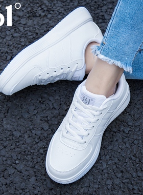 361板鞋女小白鞋春秋休闲鞋平板鞋学生白鞋白色鞋子正品361度女鞋