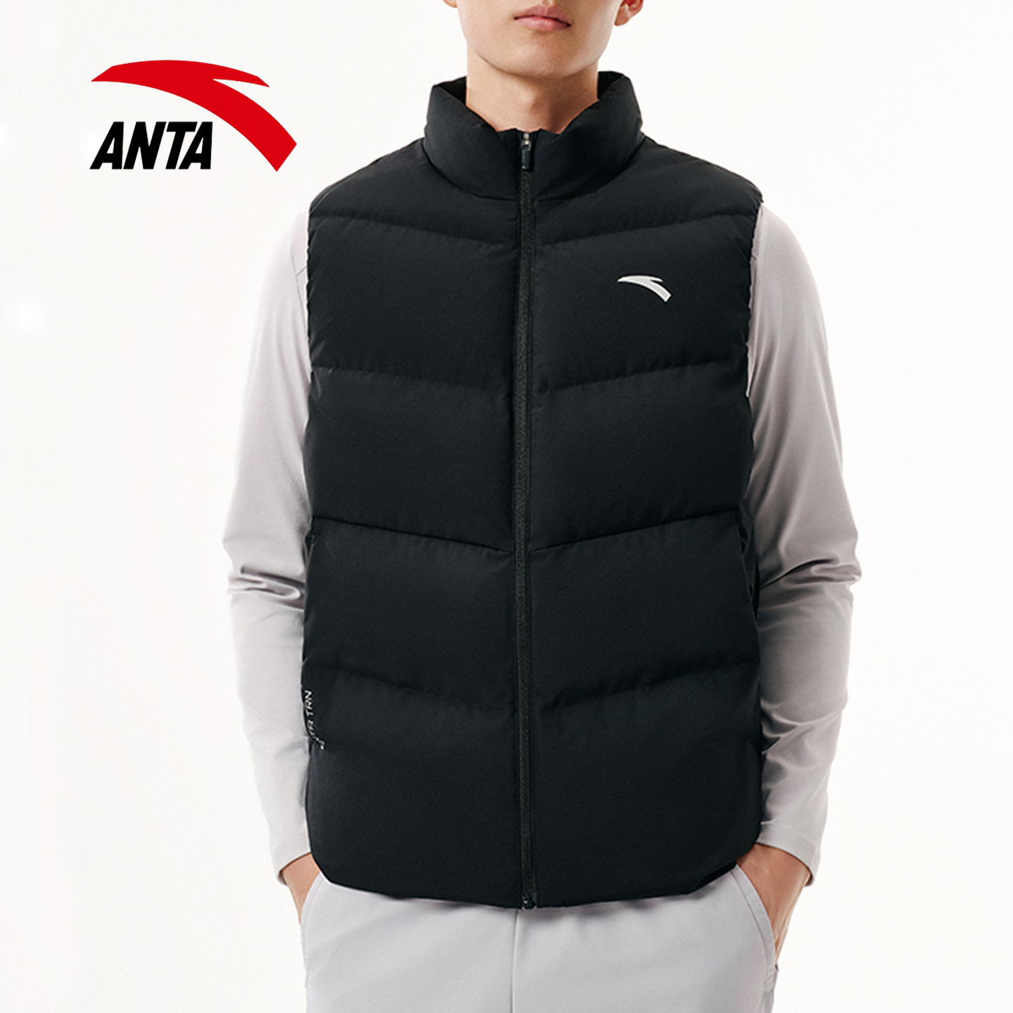 安踏羽绒马甲棉服夹克外套正品男