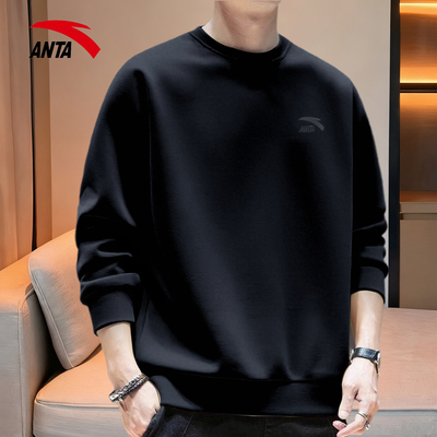 安踏男生卫衣圆领上衣长袖套头衫